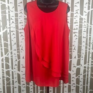 Vince Camuto Semi-Sheer Sleeveless Top 1X